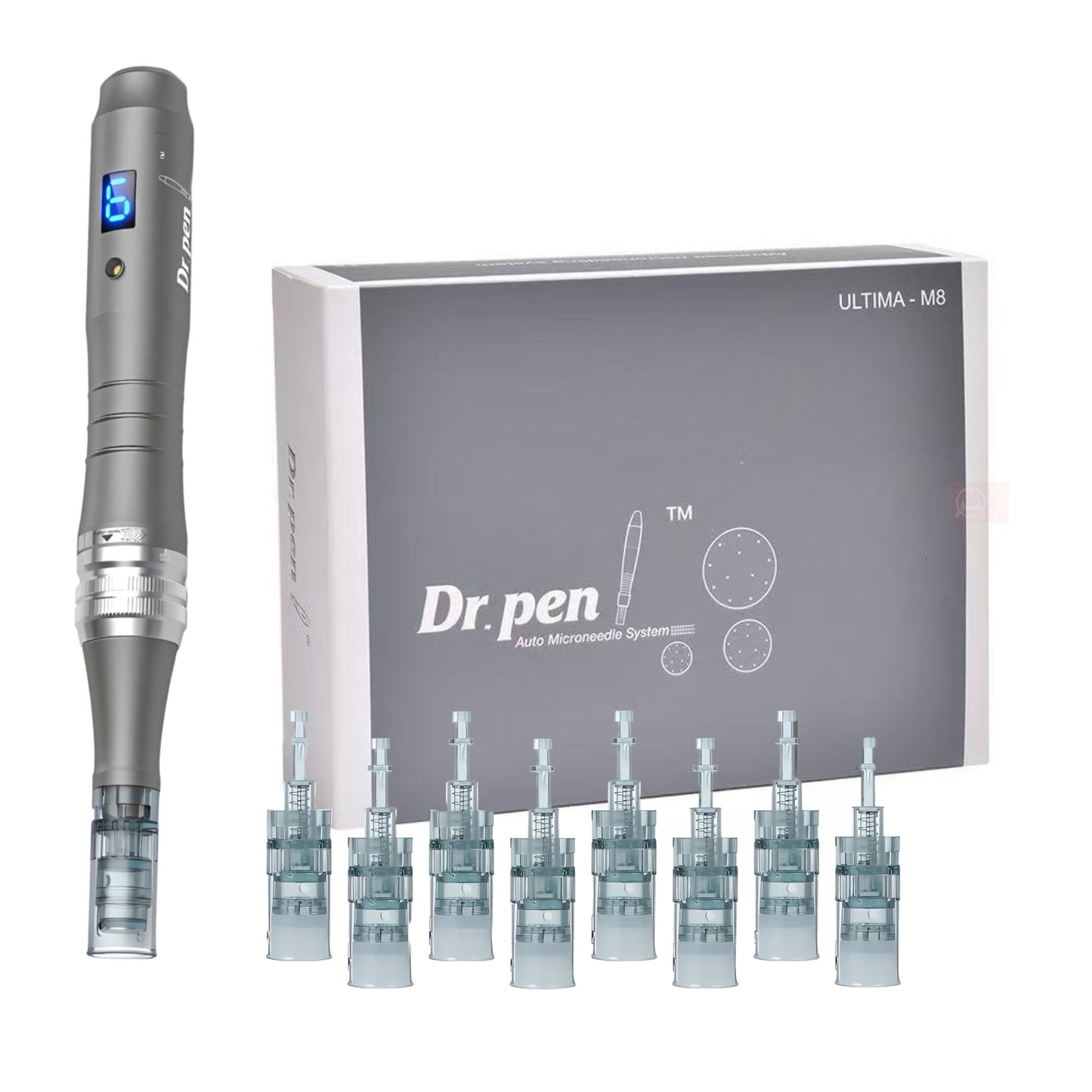 Dr. Pen M8 Wireless Microneedling Pen Kit - Includes 10 Cartridges for Professional Skin Care